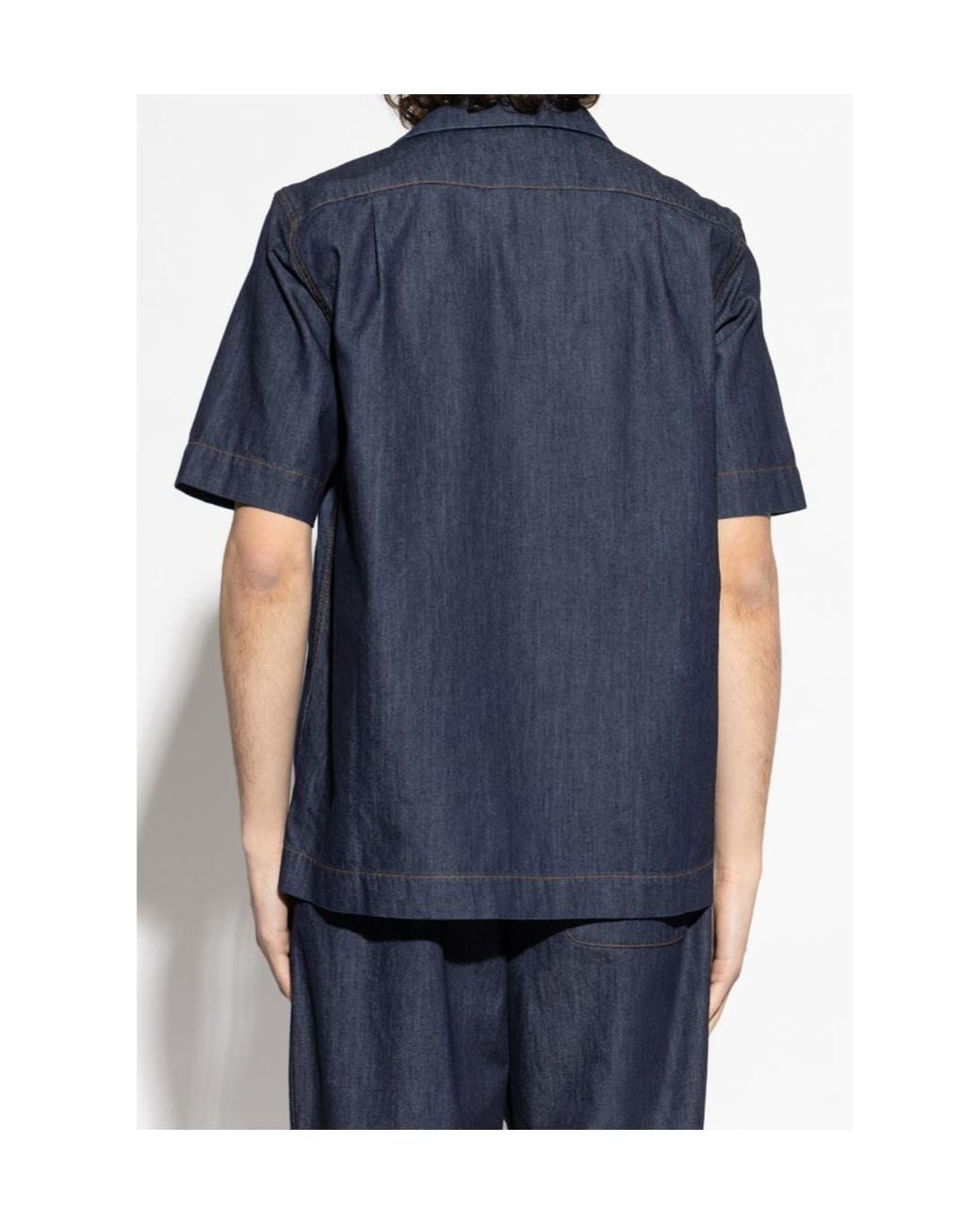 Dries Van Noten Blue Short Sleeved Shirt for men