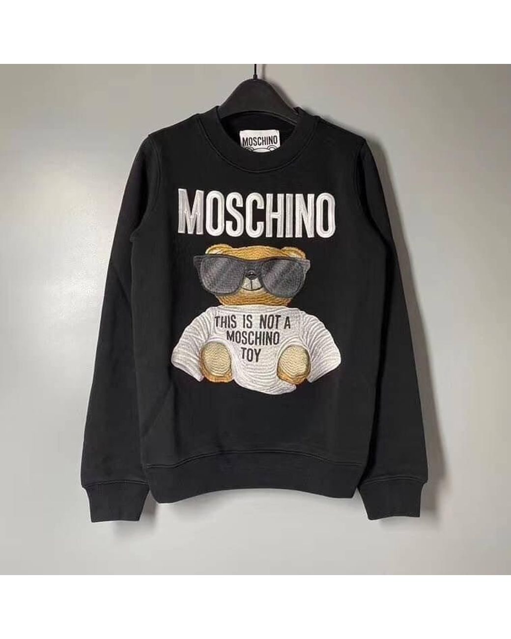 Moschino Black Graphic Print Sweatshirt