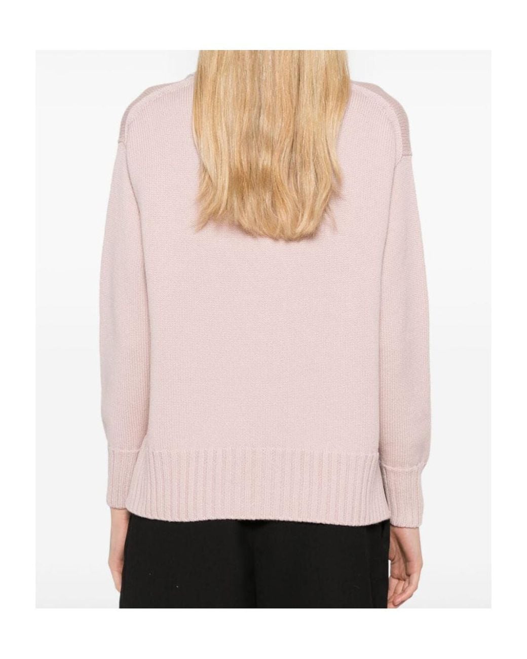 Drumohr Pink Oversized V-Neck Sweater