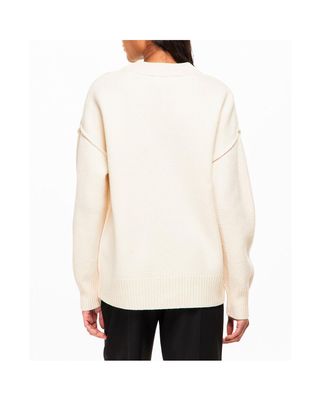 AMI White Knitted Cardigan