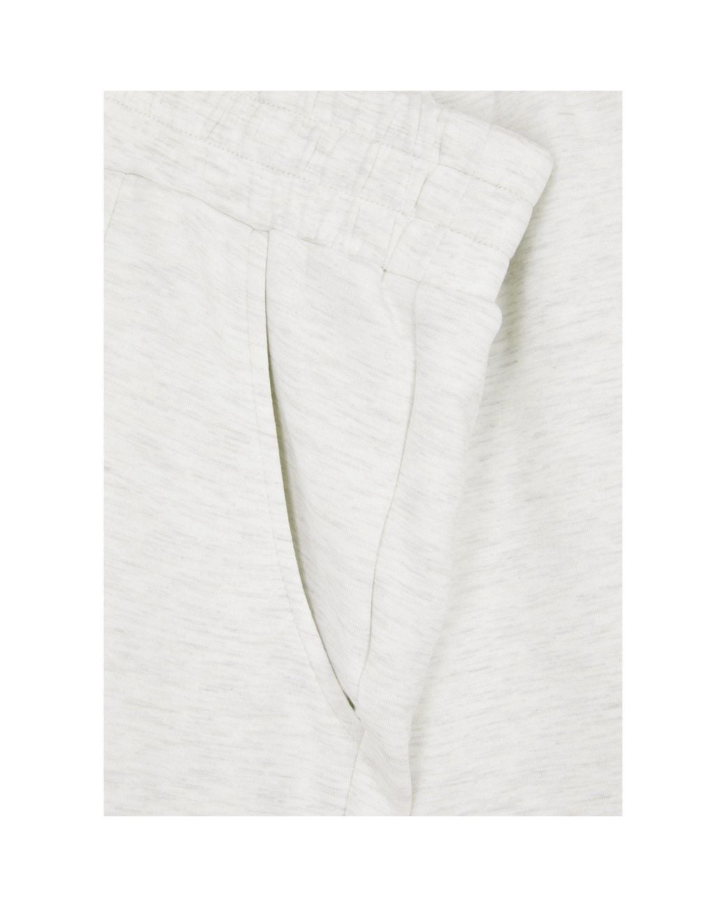 Varley White Elastic Waist Cropped Trousers