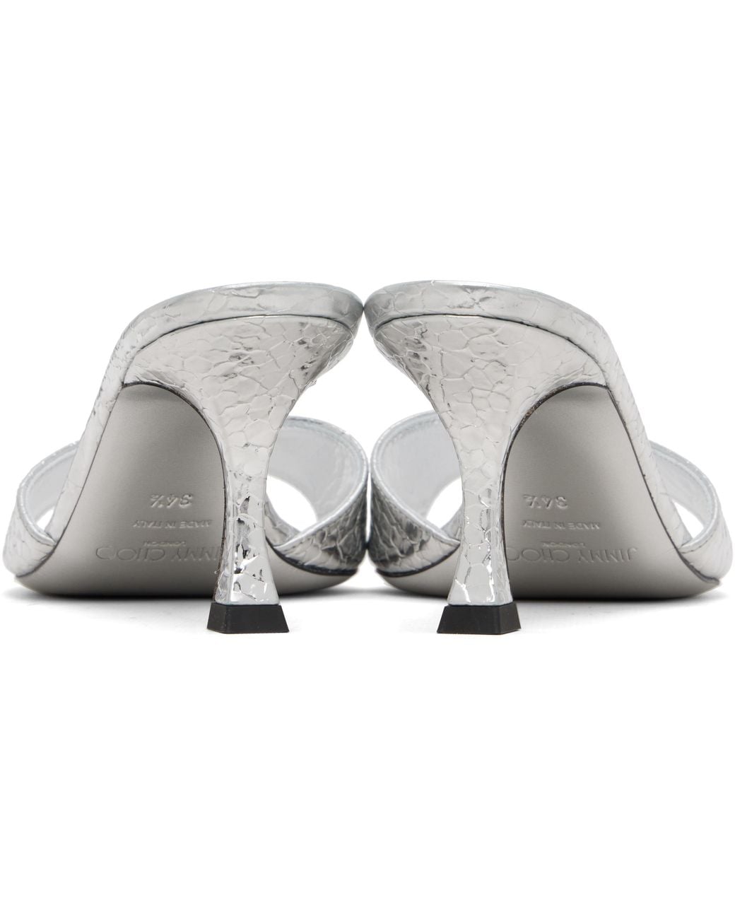 Jimmy Choo White Skye 70 High-Heeled Sandals