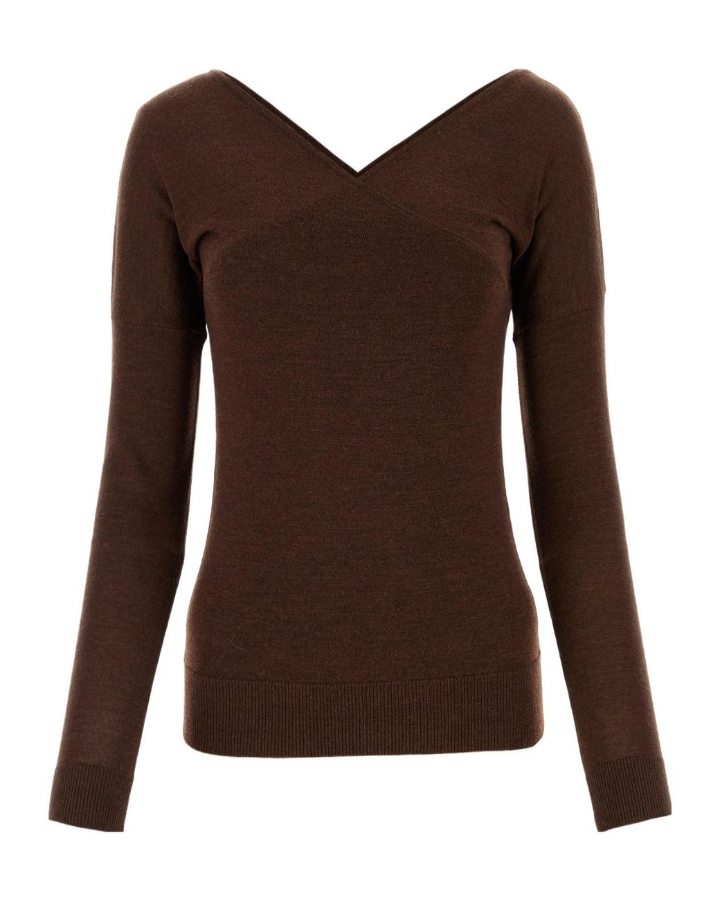Co. Brown V-Neck Knitwear