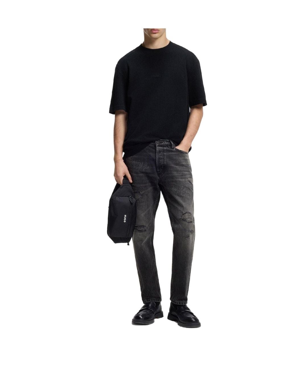 Boss Gray Simple And Casual Jeans for men