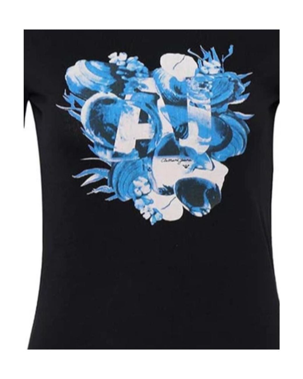 Armani Jeans Black Printed T-Shirt