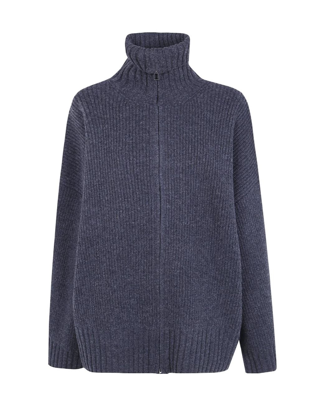Frankie Shop Blue Veda Oversized Zip-Up Cardigan