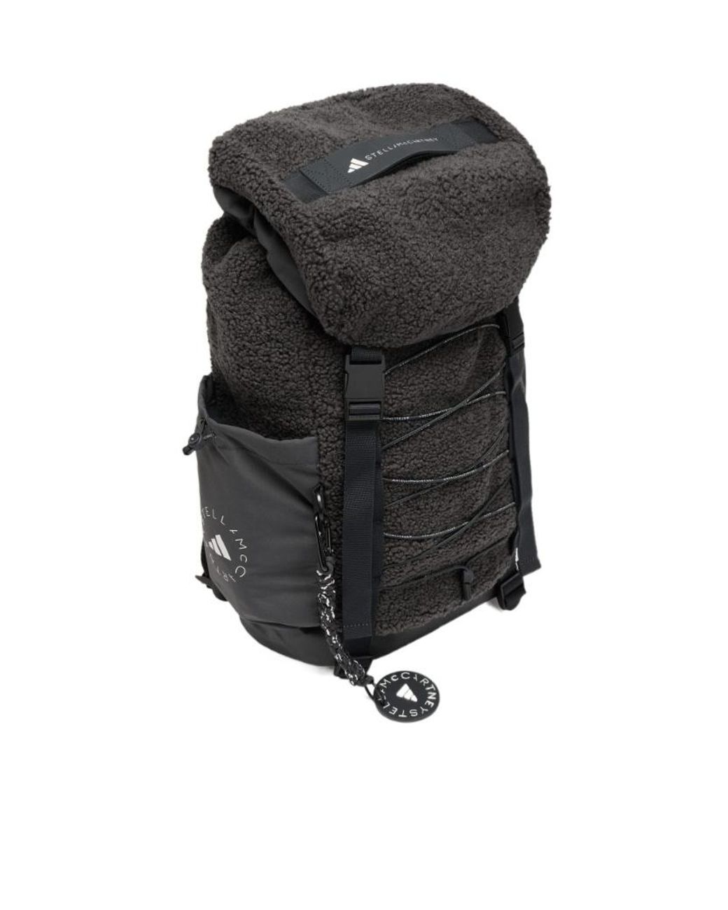 Adidas By Stella McCartney Black Fleece Logo Backpack