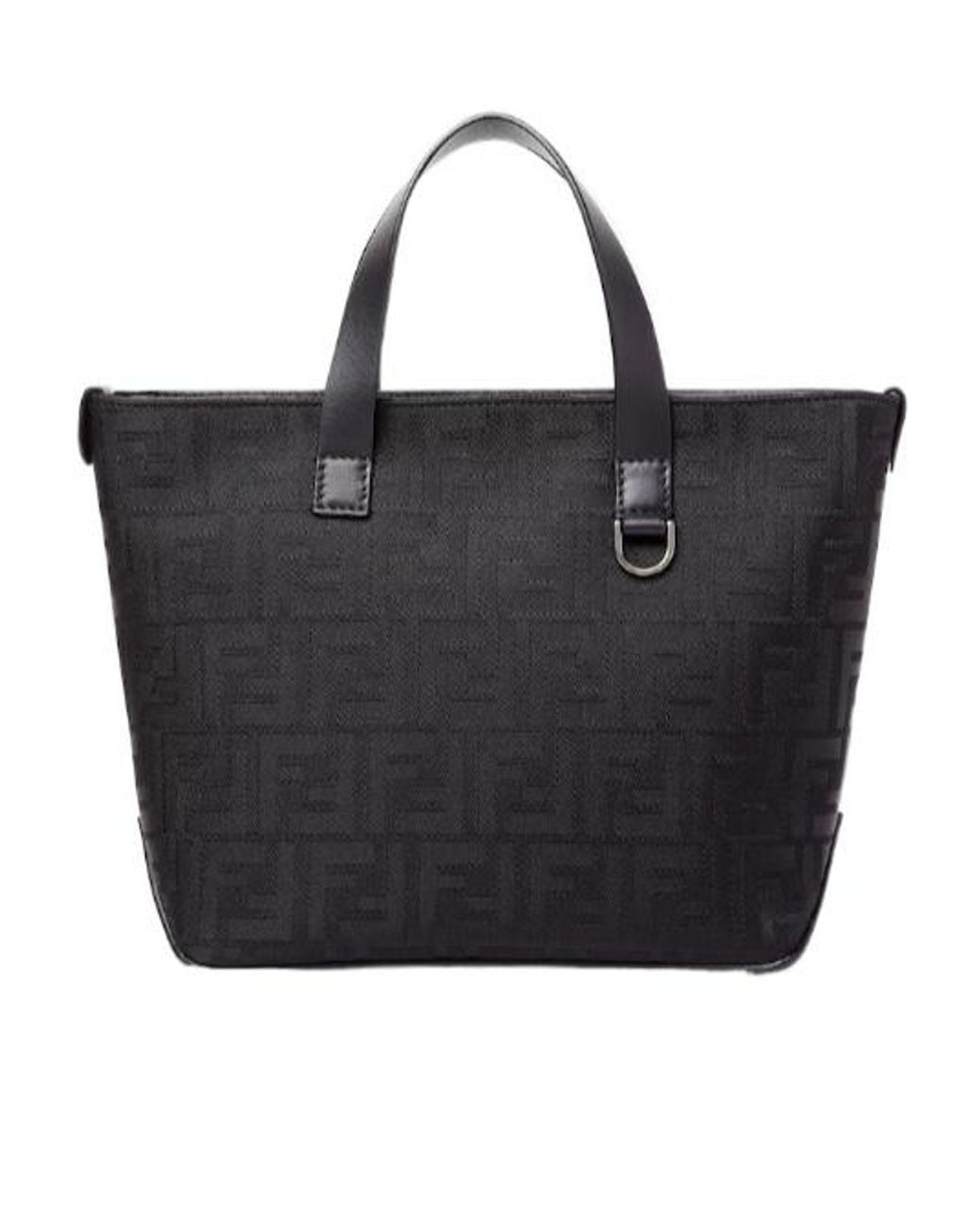Fendi Black Small Ff Squared Shopping Bag for men