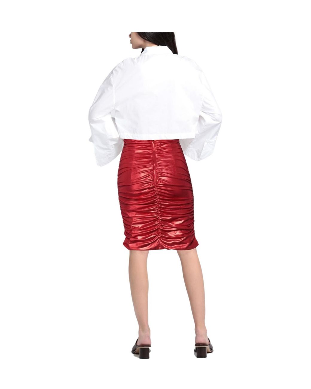 Dolce & Gabbana Red Midi Skirts