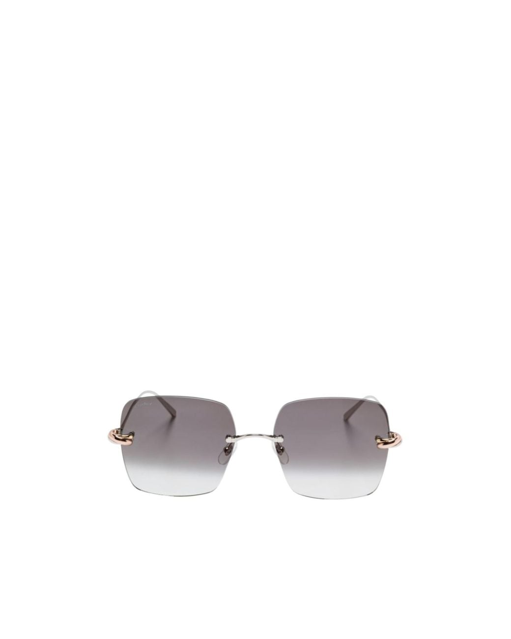 Cartier Metallic Square Frame Sunglasses