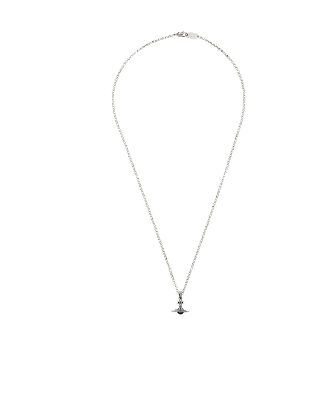 Vivienne Westwood White New Petite Orb Pendant Necklace for men