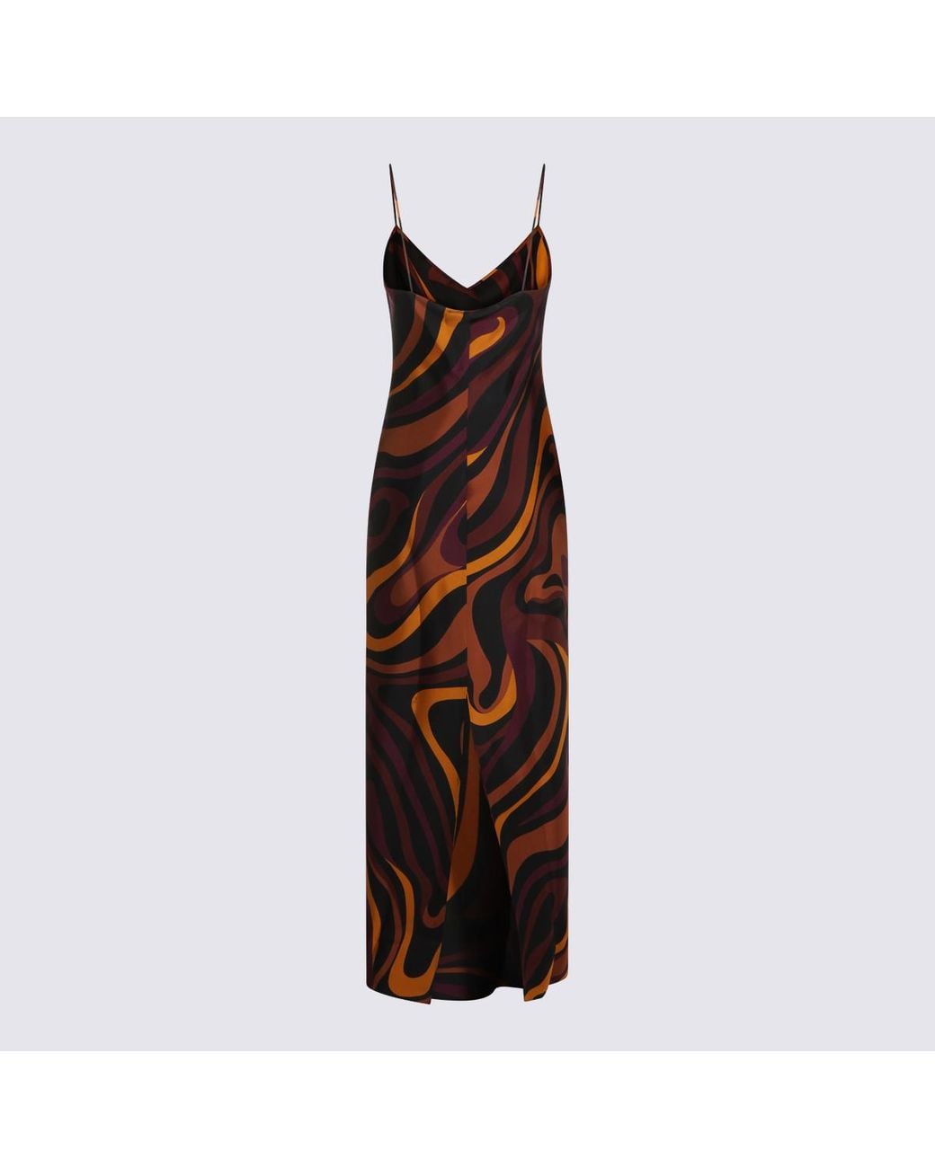 Emilio Pucci Multicolor Pucci Marmo Cape Detail Maxi Dress