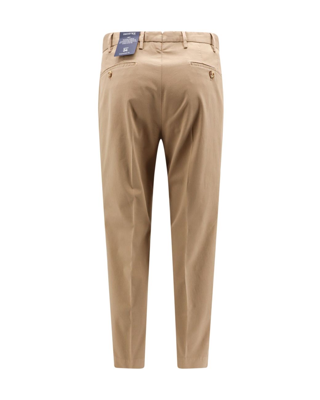 Incotex Natural Stretch-Cotton Tapered Trousers for men