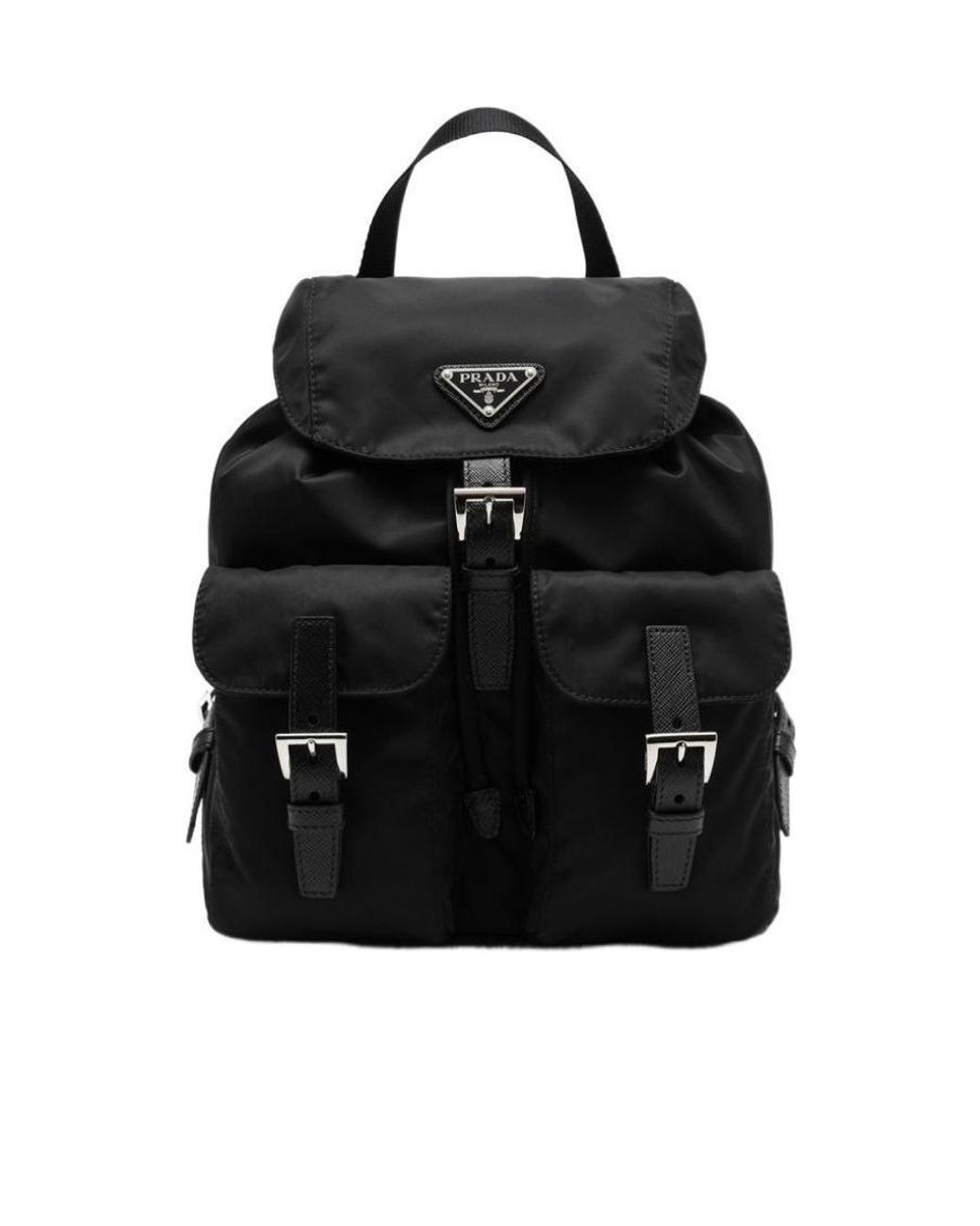 Prada Black Logo Backpack