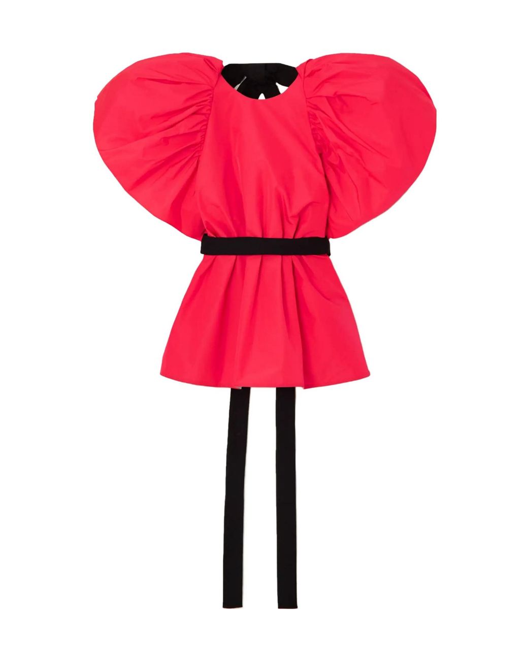 Roksanda Red Belted Taffeta Top