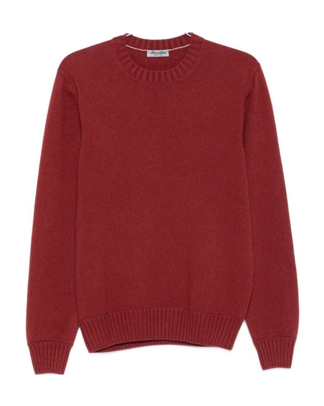 Gran Sasso Red Crewneck Knitted Jumper for men