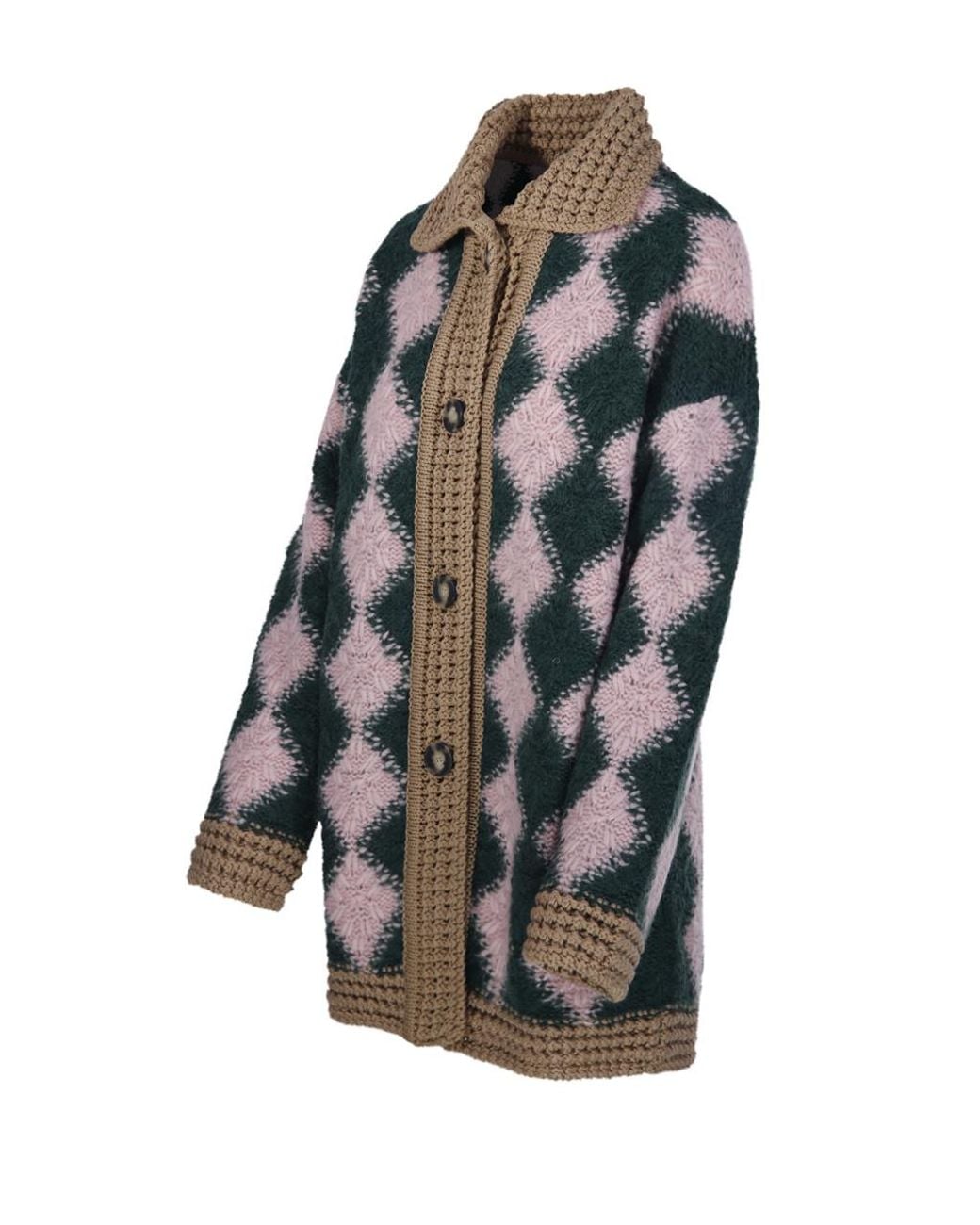 LaDoubleJ Blue La Doublej Crochet Bowling Cardigan