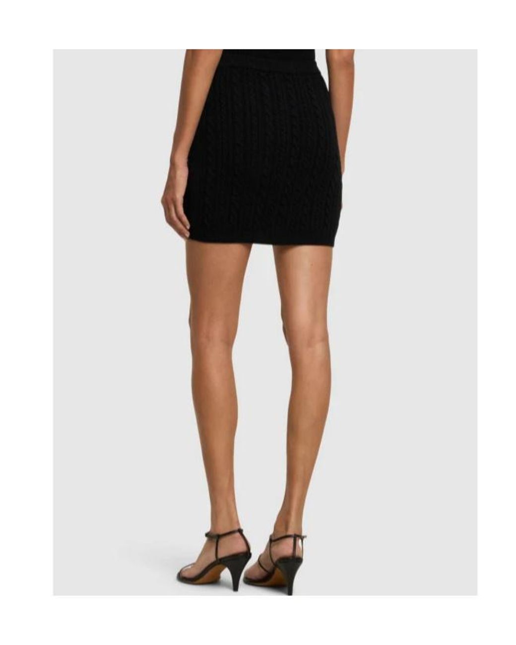 Alessandra Rich Black Mini Knitted Skirt
