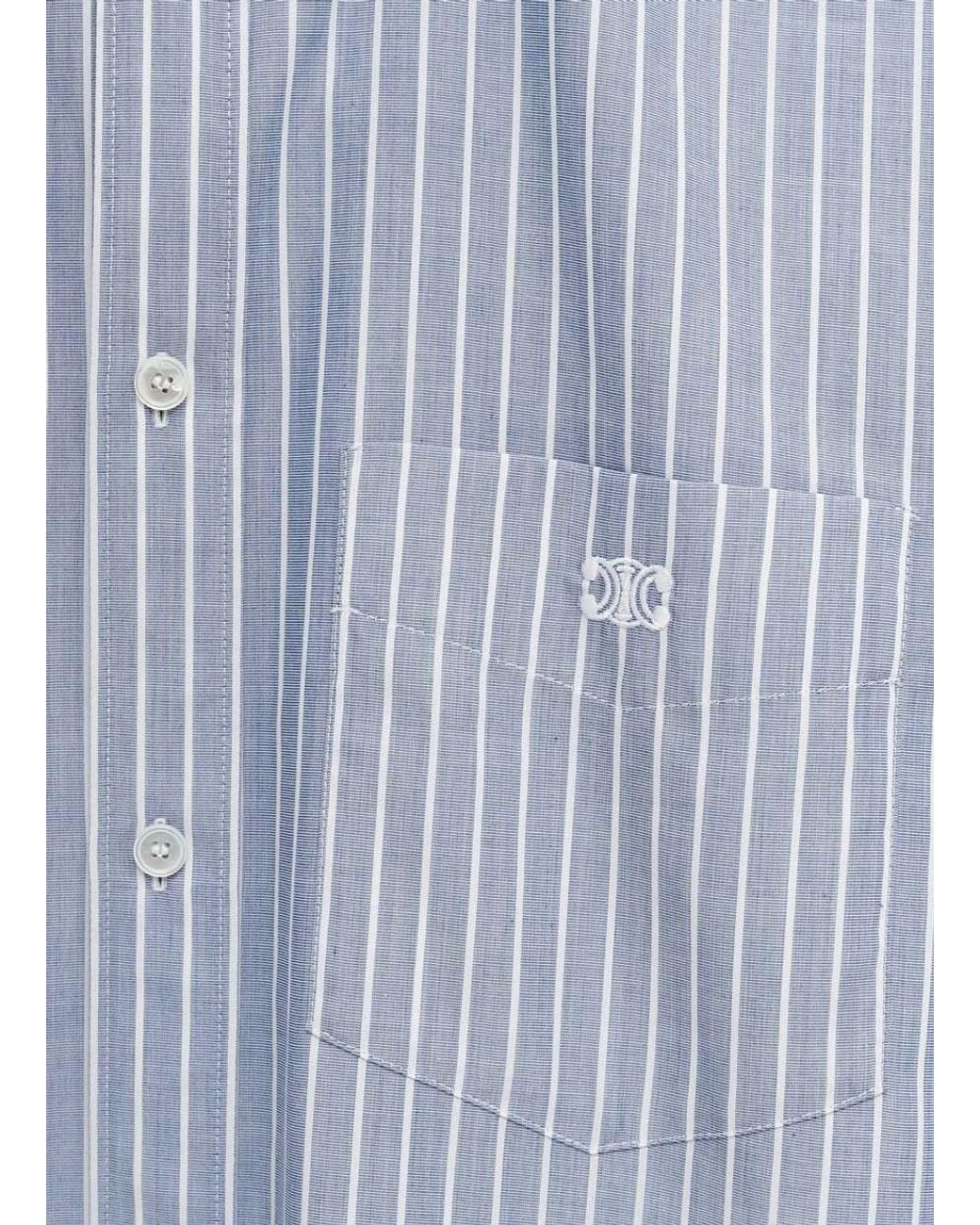 Céline Blue Striped Cambridge Shirt