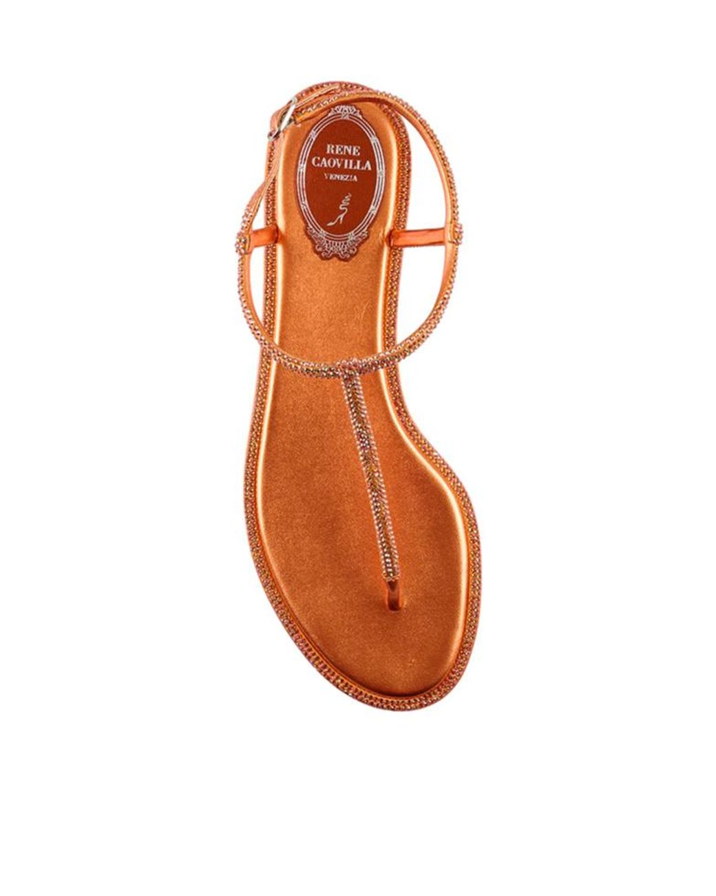 Rene Caovilla Brown René Caovilla Diana Embellished Thong Sandals