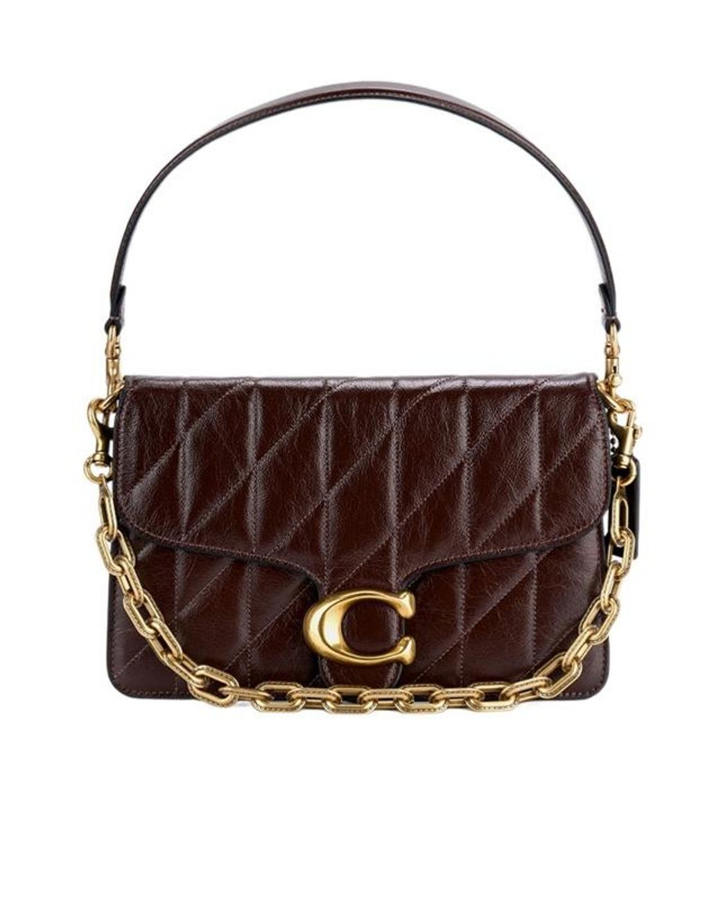 COACH Brown Chain Tabby Shoulder Bag