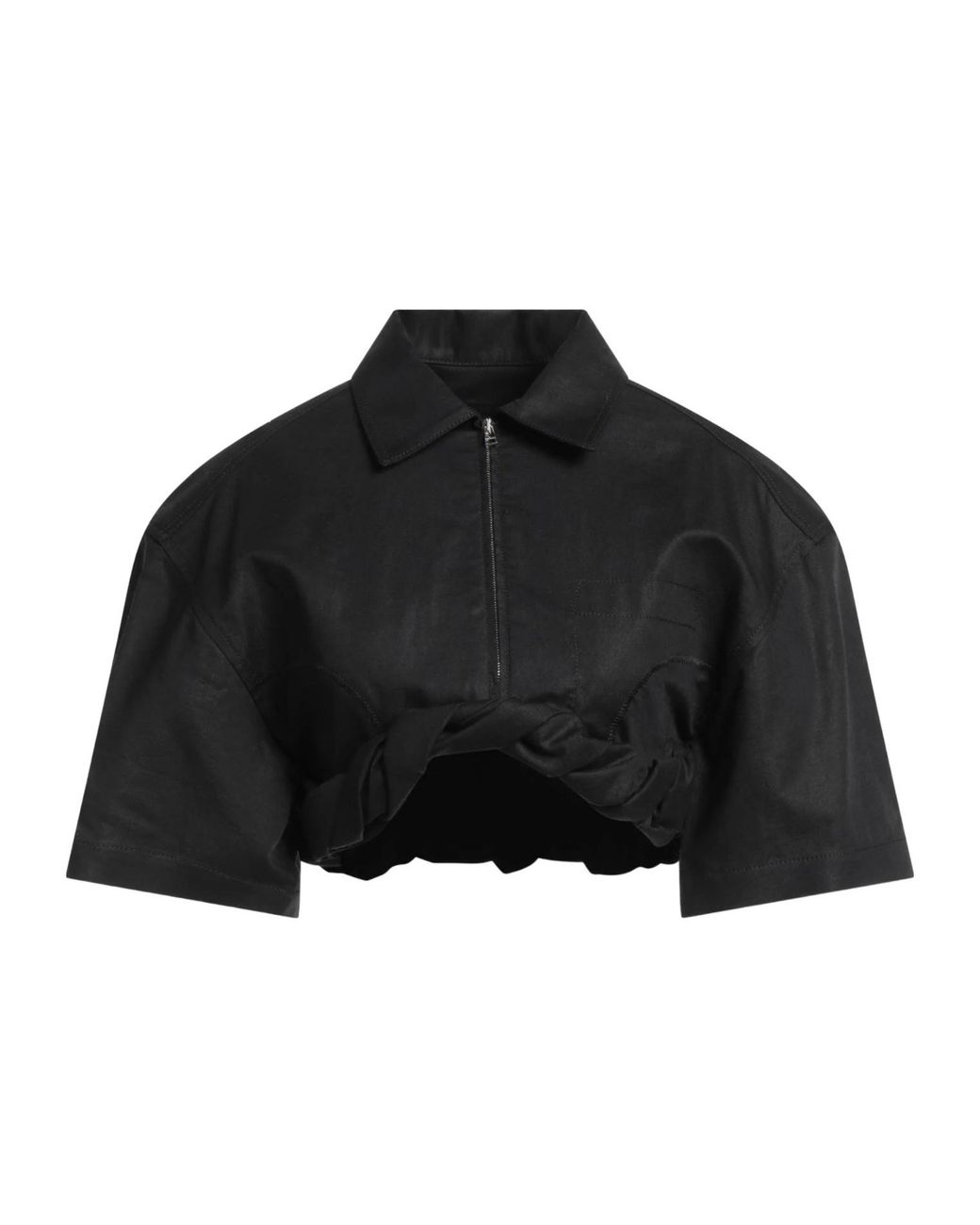 Jacquemus Black Solid Color Tops