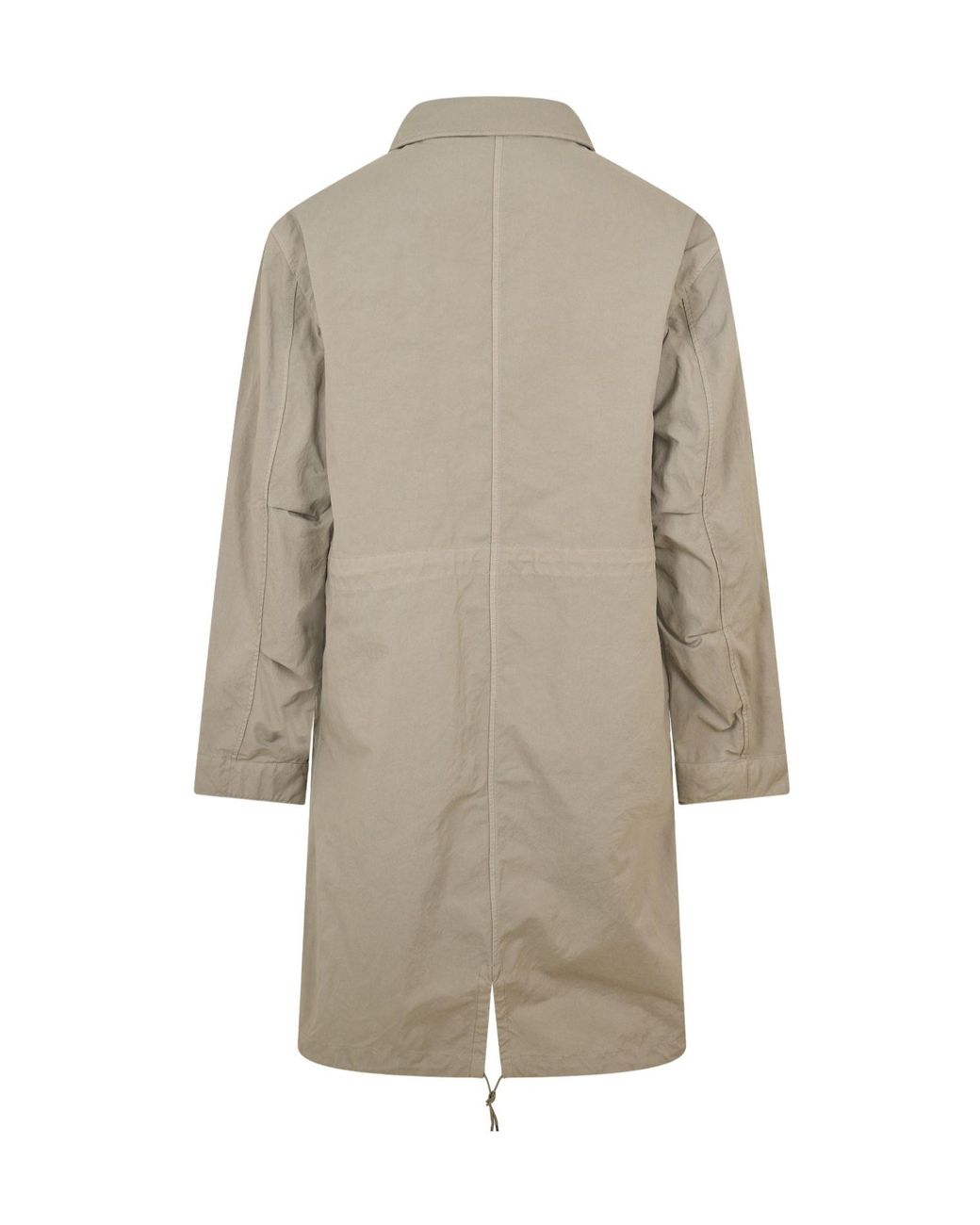 C P Company Gray Button-Down Trench Coat for men
