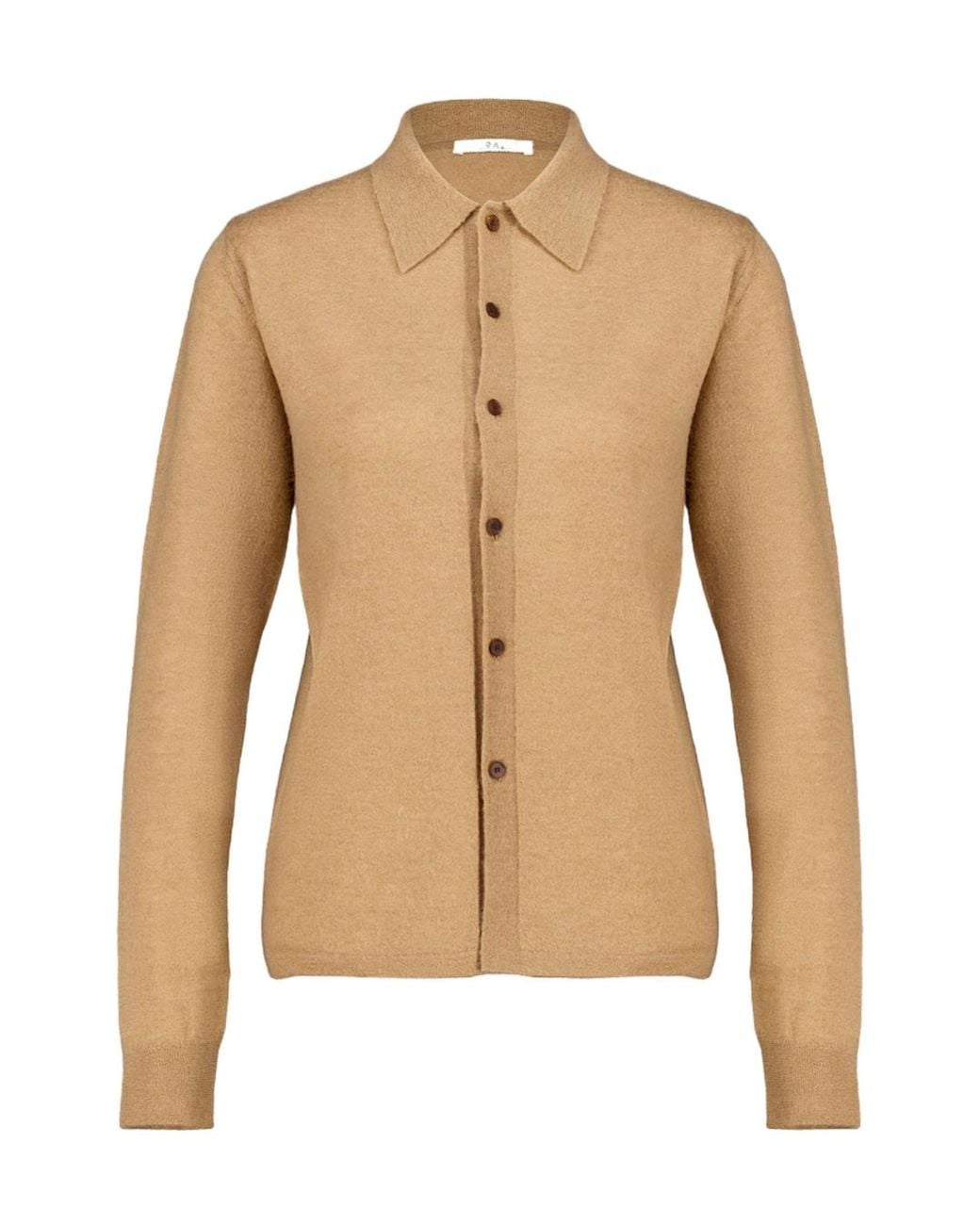 Auralee Natural Long-Sleeve Knit Top