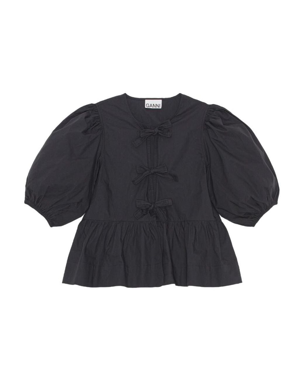 Ganni Blue Poplin Shirt