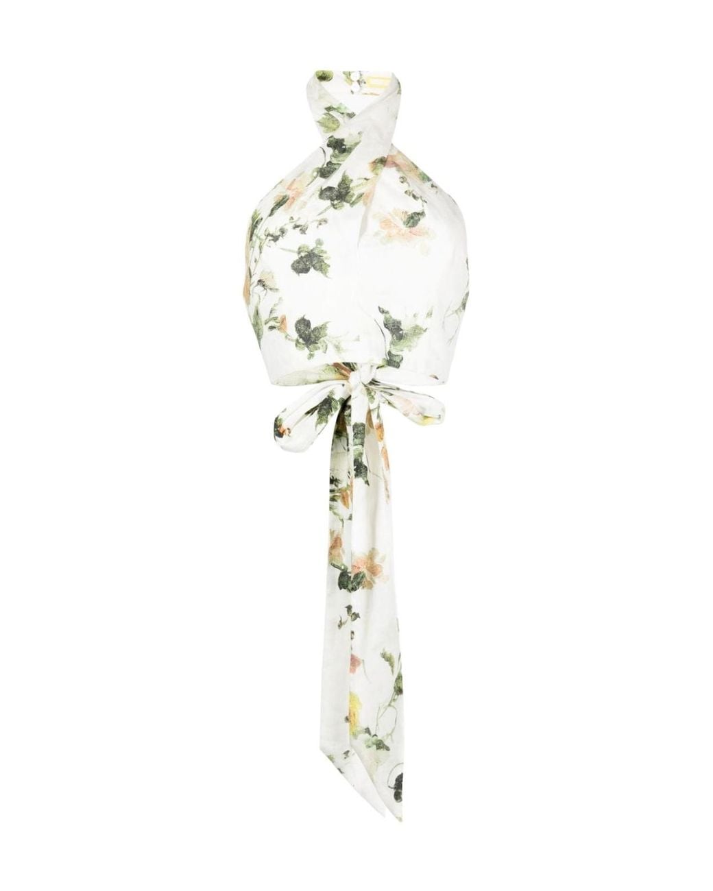 Erdem White Luna Linen Top