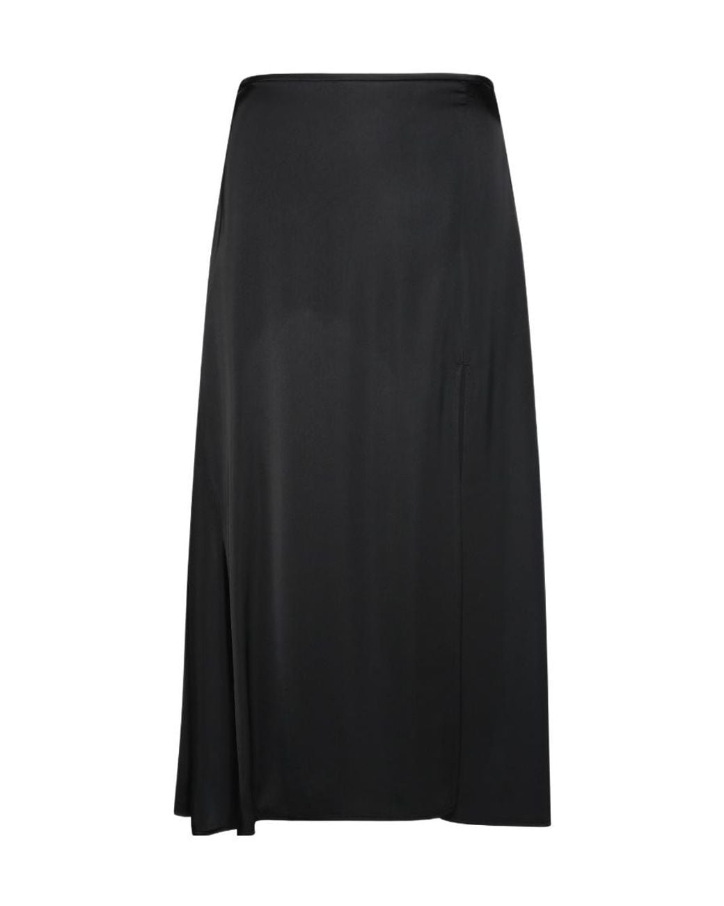 Jil Sander Black Midi Satin Skirt