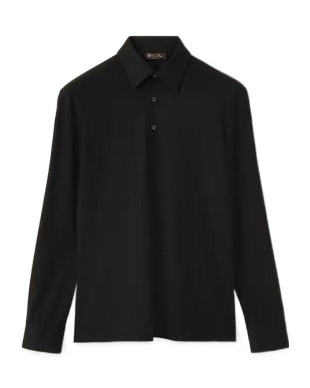 Loro Piana Black Colmegna Polo Shirt for men