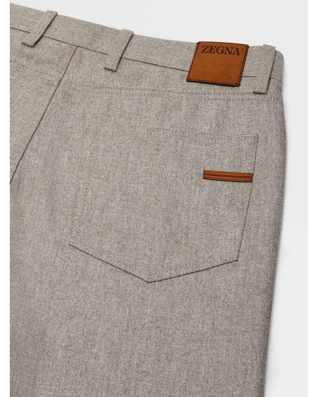 Zegna Gray Roccia Trousers for men