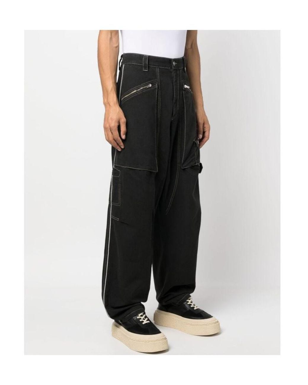 Isabel Marant Black Paciane Straight-Leg Parker Pants for men