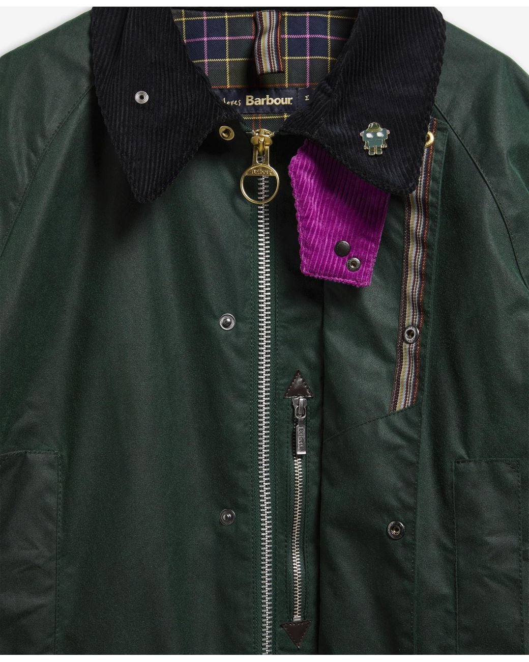 Barbour Green X Paul Smith Gamefair Zip-Up Coat for men