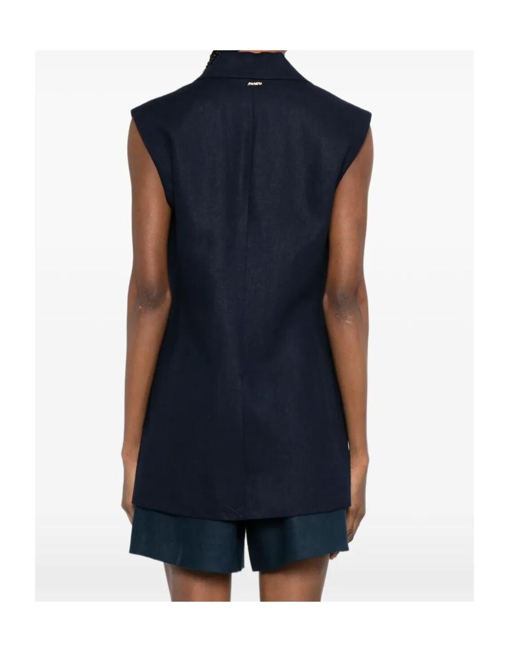 Twinset Blue Floral Sleeveless Jacket