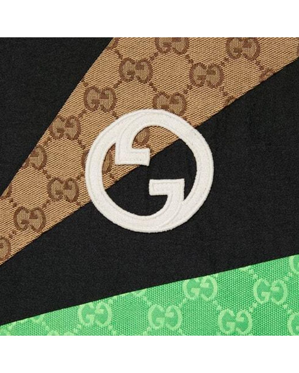 Gucci Green Gg Monogram Highneck Track Jacket