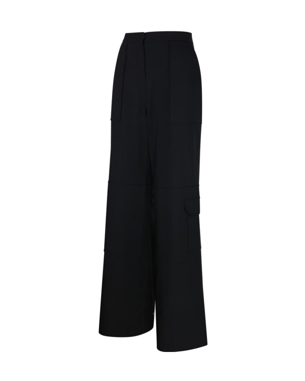 Ganni Black Twill Suiting Cargo Trousers