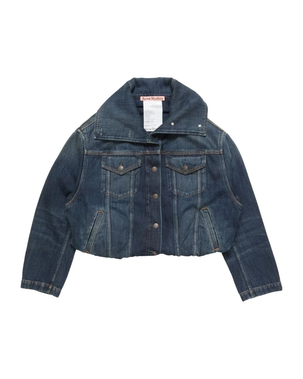 Acne Blue Oversized Collar Denim Jacket