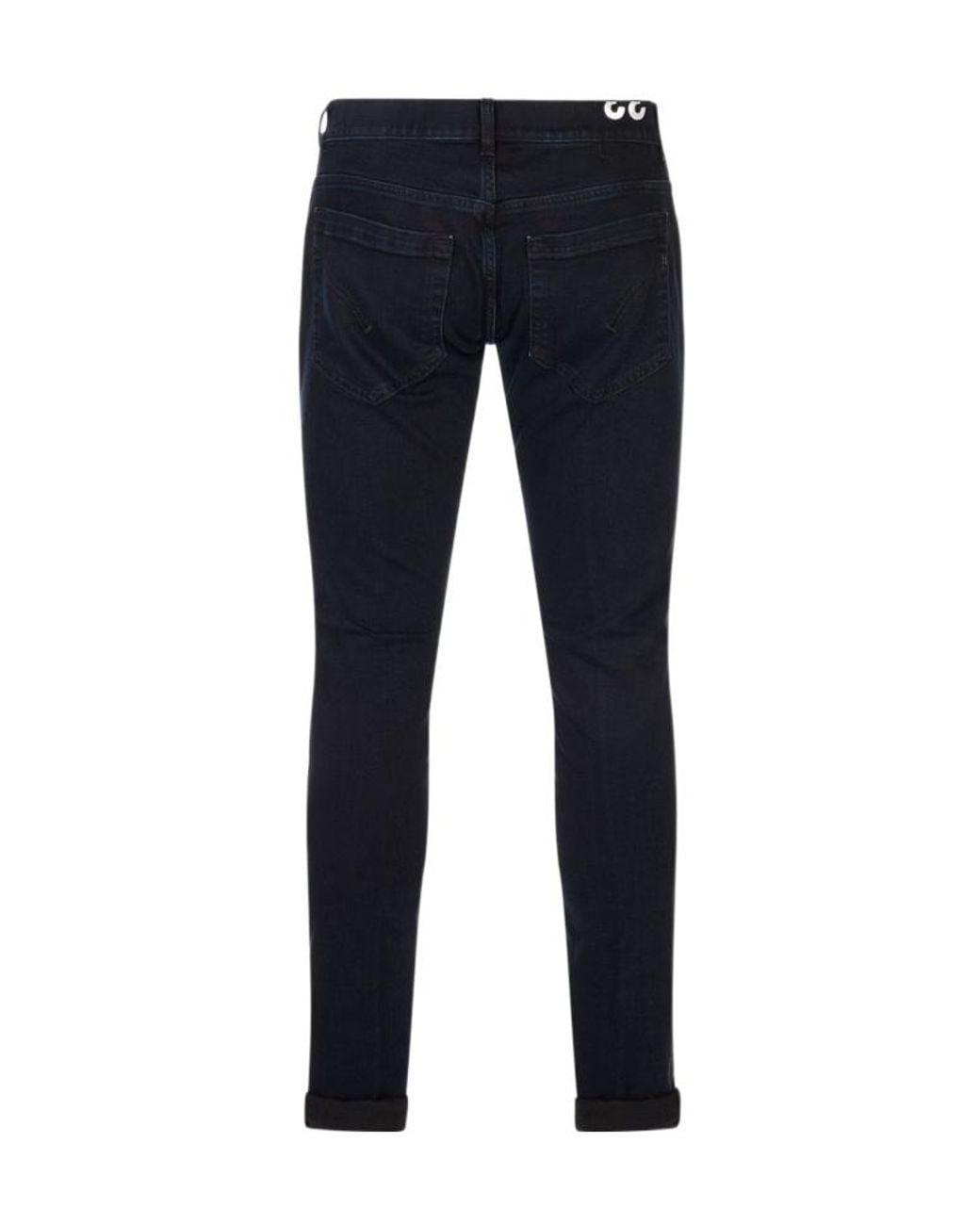 Dondup Blue Logo Patch Slim Fit Jeans for men