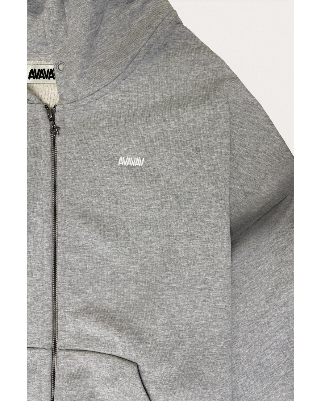 AVAVAV Gray Long-Sleeve Zip-Up Hoodie for men