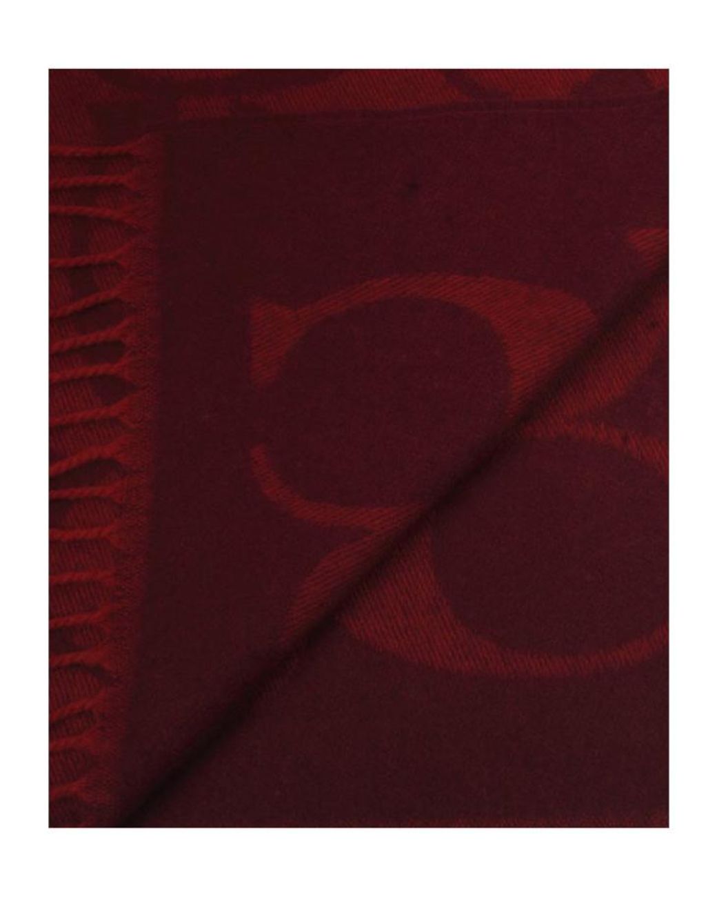 COACH Red Tassel Scarf