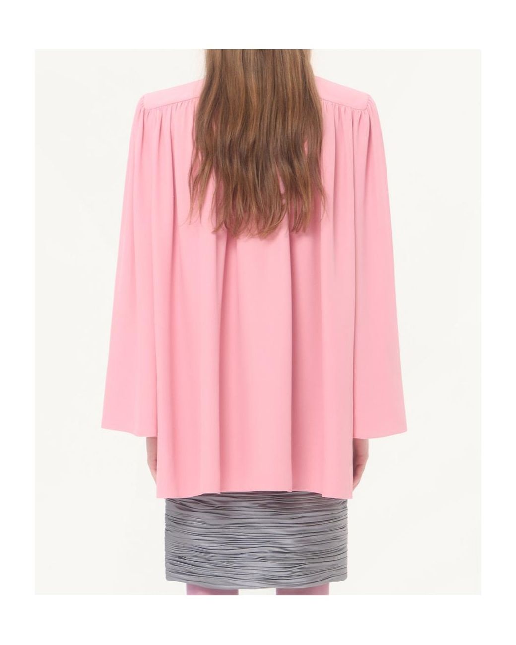 Valentino Pink Cady Couture Pleated Top