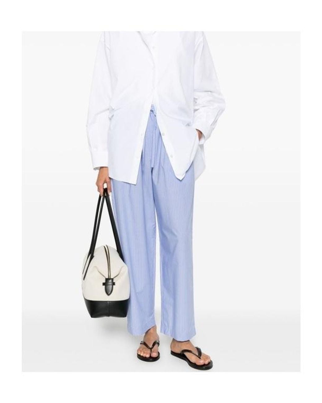 The Row Blue Drawstring Casual Pants