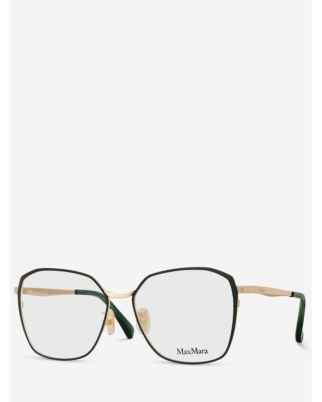Max Mara Metallic Square Frame Glasses