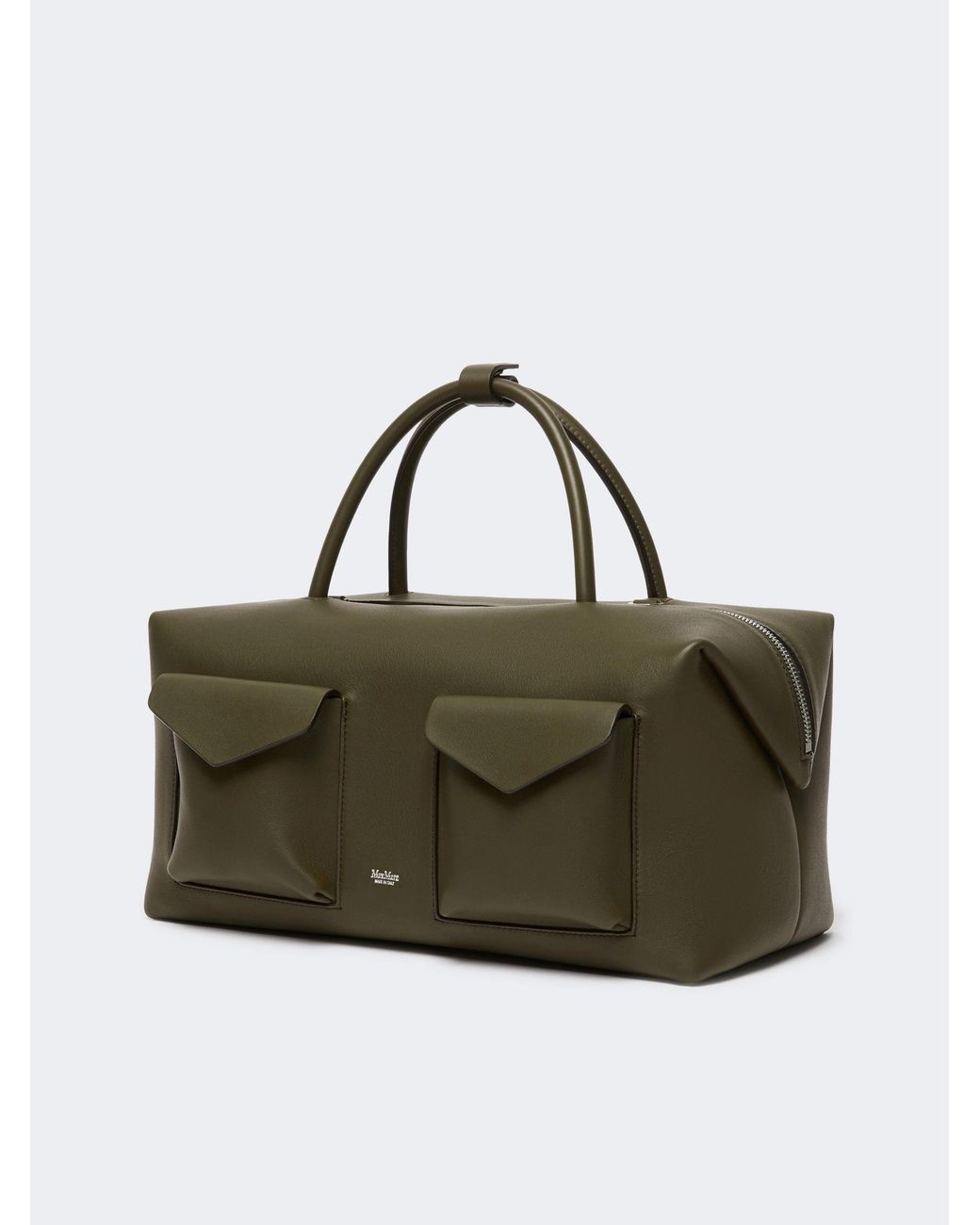 Max Mara Green Holdallcargo Large Boston Bag