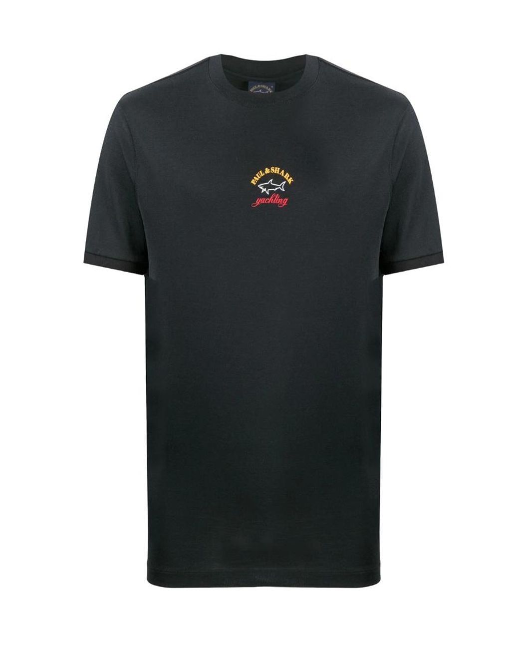 Paul & Shark Black Graphic Printed T-Shirt for men