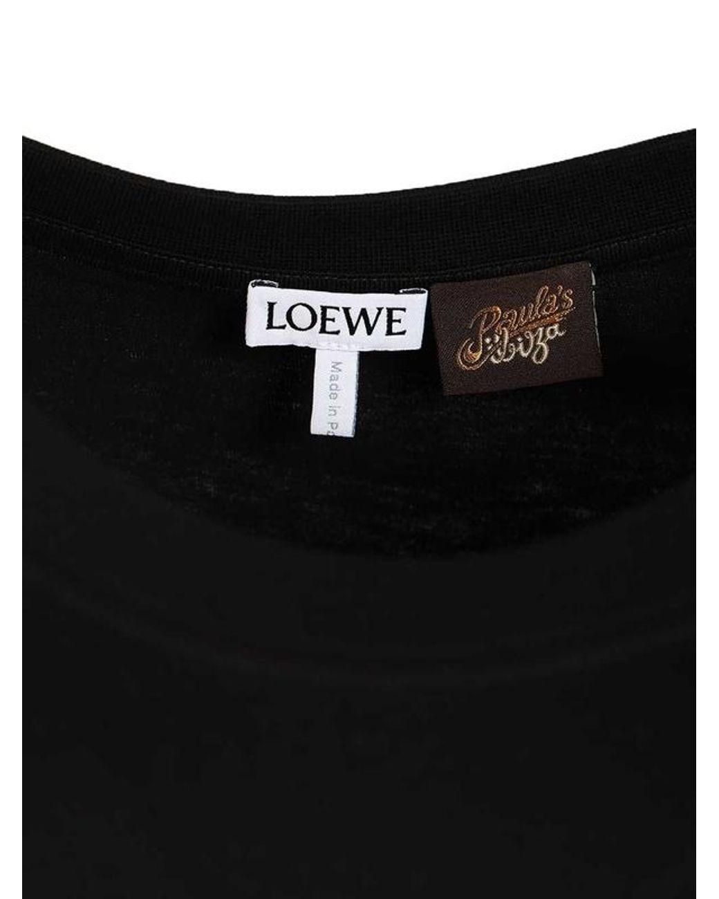 Loewe Black X Paula's Ibiza Anagram-Embroidered T-Shirt for men