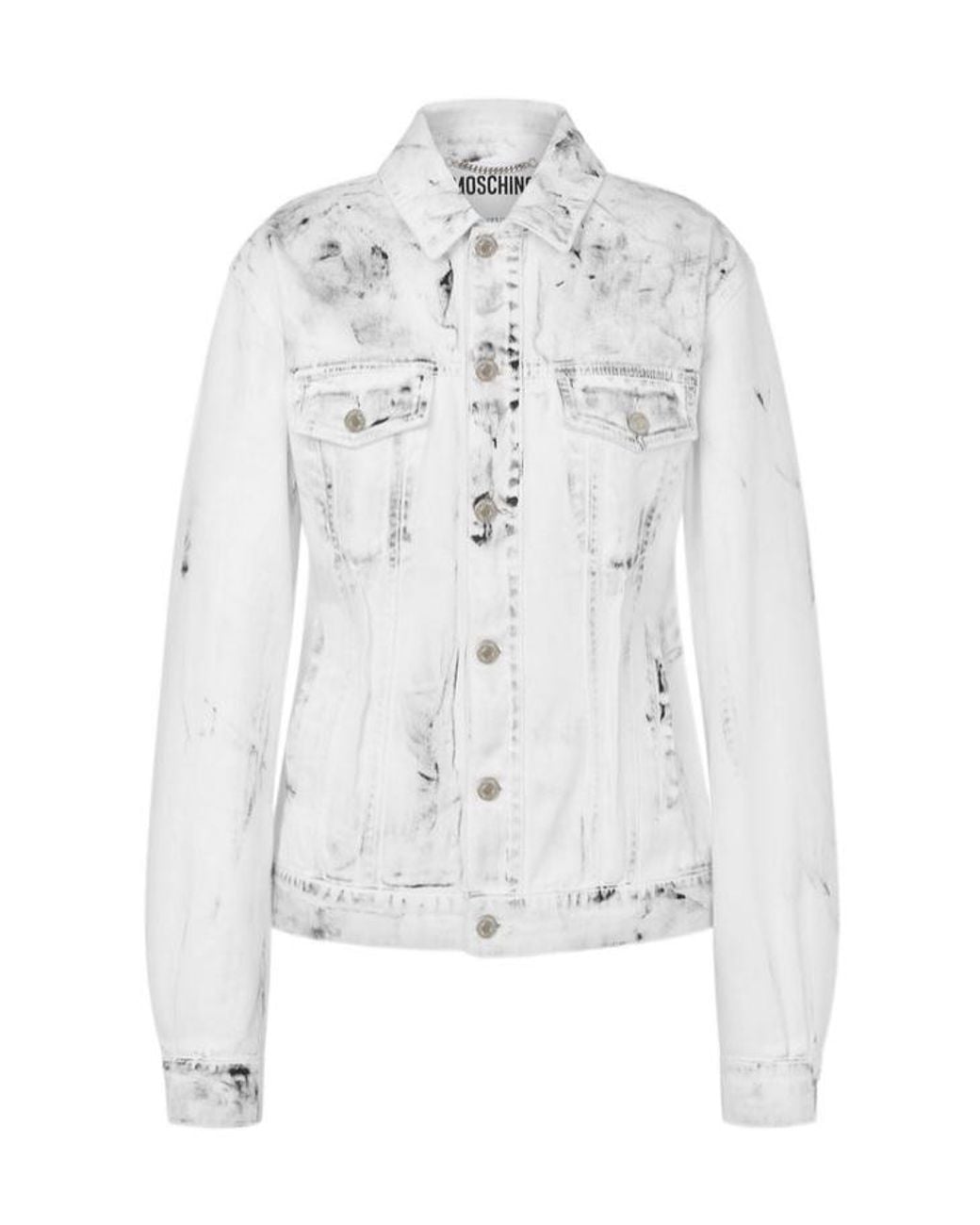 Moschino White Button Denim Jacket