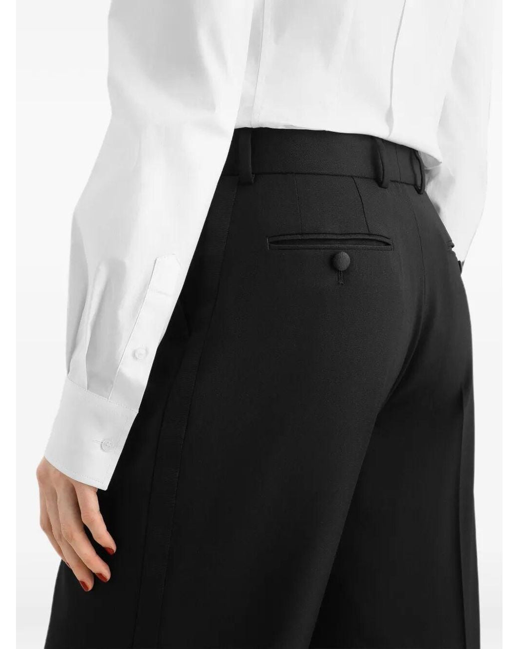 Dolce & Gabbana Black Wool Tailored Pants